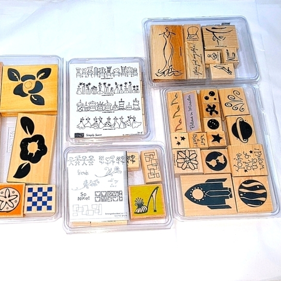 Stampin' Up Flirty & Fun Rubber Stamp Multipack Sets 40+ pieces - Picture 1 of 6